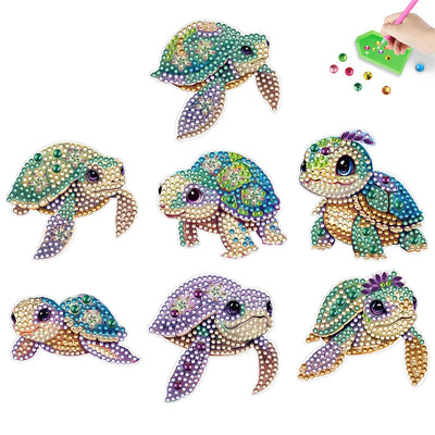 DIY Kids Turtles Diamond Art Refrigerator Magnets - Creative Serenity