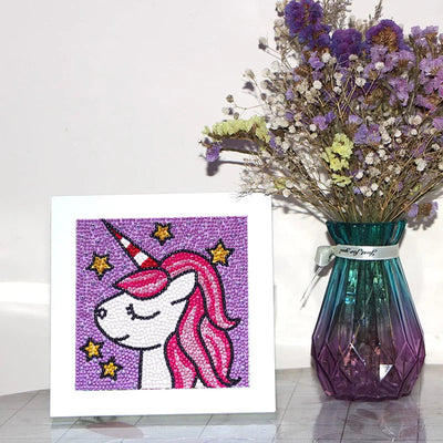 DIY Kids Unicorn Diamond Art Painting 15x15cm - Creative Serenity