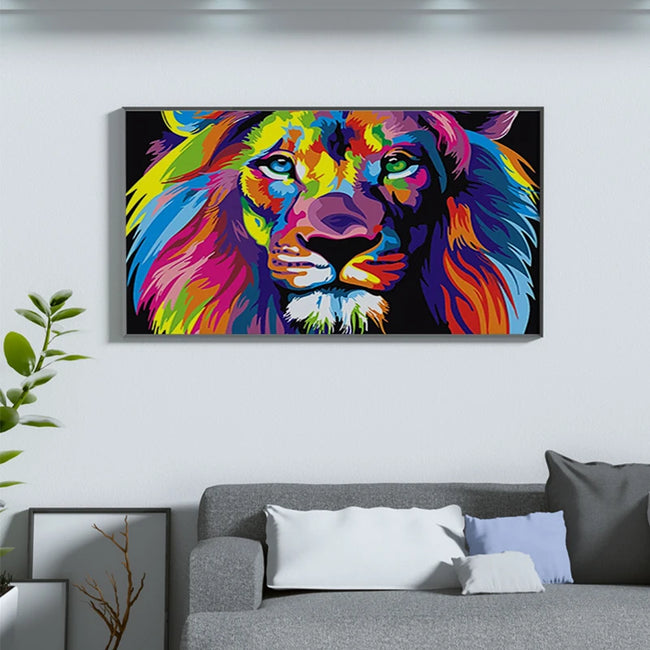 DIY Lion Digital Painting By Numbers Animal Art - Creative Serenity