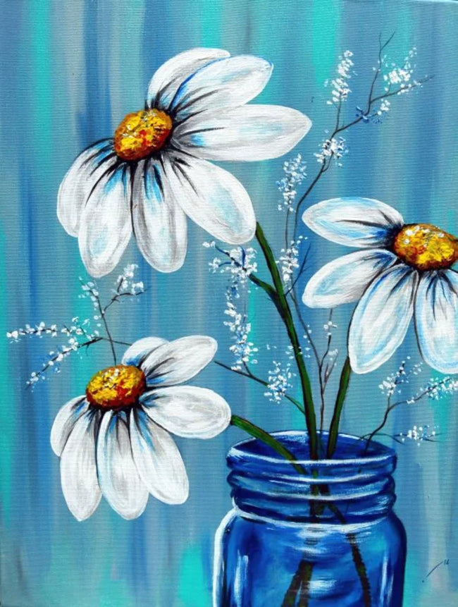 DIY Daisies Flowers 5D Diamond Art Painting 30x40cm - Creative Serenity