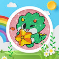 DIY Dinosaur Kids Diamond Art Painting 17x17cm - Creative Serenity