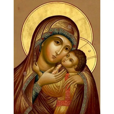 DIY Mary & Jesus Oil Painting By Numbers Art - Creative Serenity