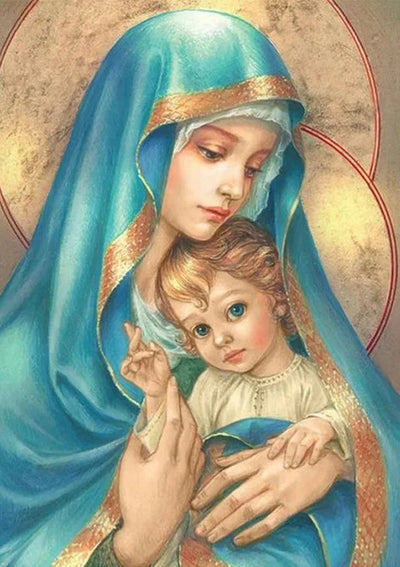 DIY 5D Jesus & Mary Diamond Art Painting 30x40cm - Creative Serenity