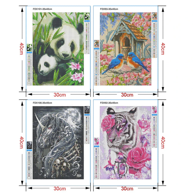 DIY Flowers 5D Diamond Art Painting 30x40cm - Creative Serenity