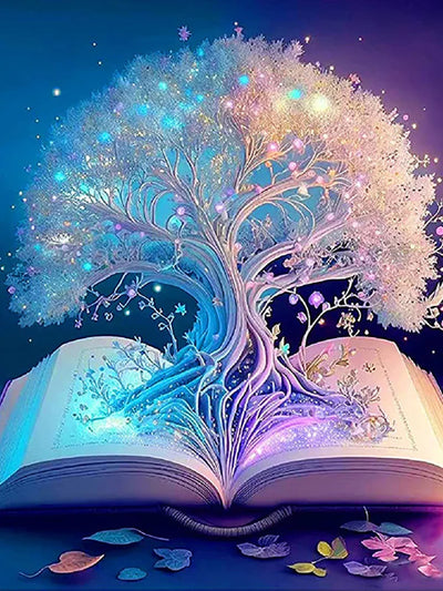 DIY Book Tree 5D Diamond Art Painting 30x40cm - Creative Serenity