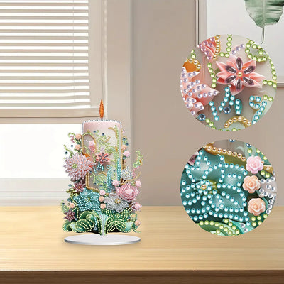 DIY Candle Diamond Art Decoration - Creative Serenity