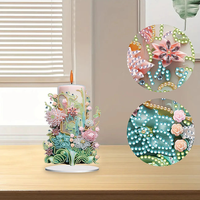 DIY Candle Diamond Art Decoration - Creative Serenity