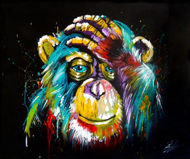 DIY Rainbow Monkey Diamond Art Painting Animals - Creative Serenity