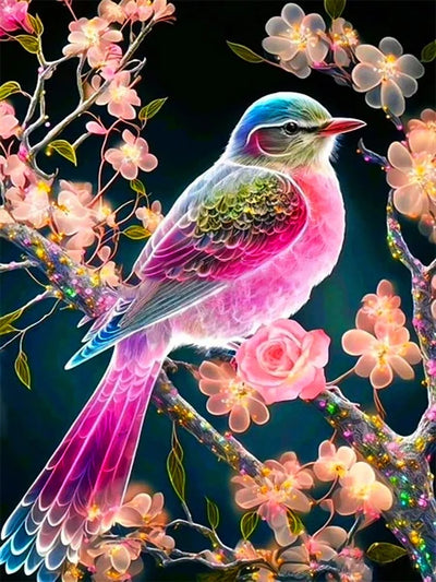 Large Pink Bird DIY Animal Diamond Art Painting - Creative Serenity