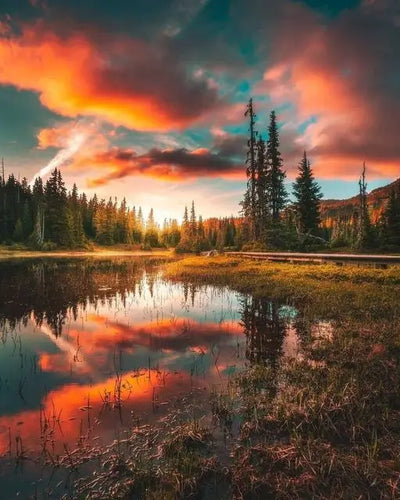 DIY Lake 5D Diamond Art Painting 30x40cm - Creative Serenity