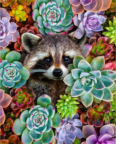 DIY Raccoon 5D Diamond Art Painting 30x40cm - Creative Serenity