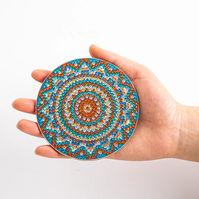 8 Pack - DIY Mandala Diamond Art Coasters - Creative Serenity