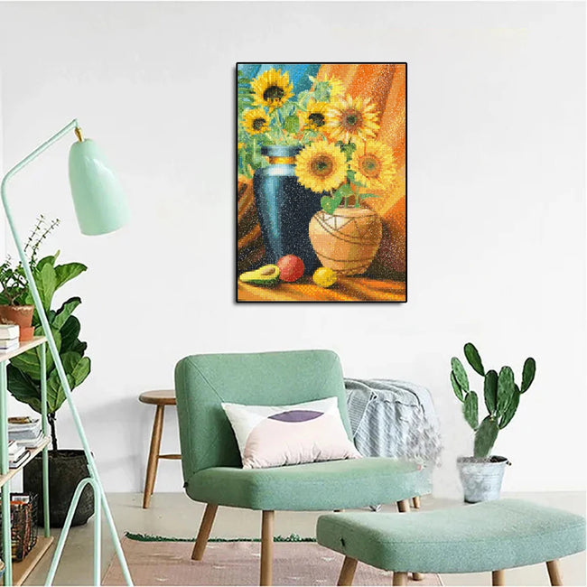 DIY Sunflowers Flowers 5D Diamond Art Painting 30x40cm - Creative Serenity