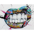 DIY Graffiti Teeth Painting By Numbers Art - Creative Serenity