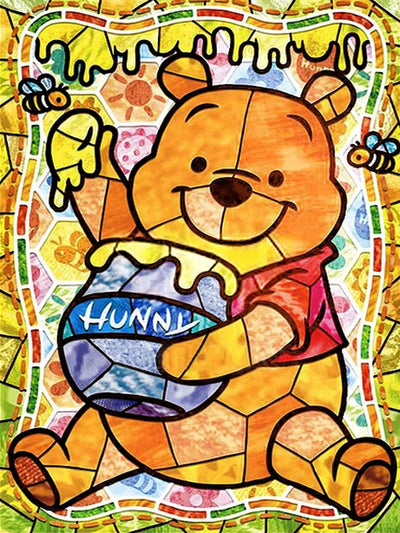 DIY Winnie The Pooh Cartoon Mosaic 5D Diamond Art Painting 30x40cm - Creative Serenity