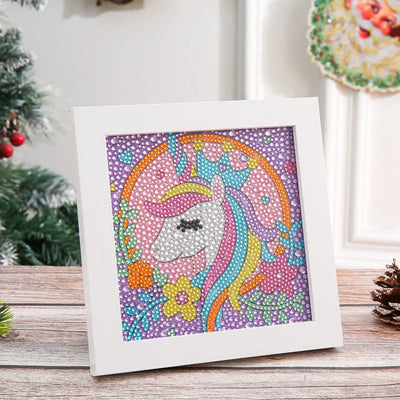 DIY Kids Unicorn Diamond Art Painting 15x15cm - Creative Serenity