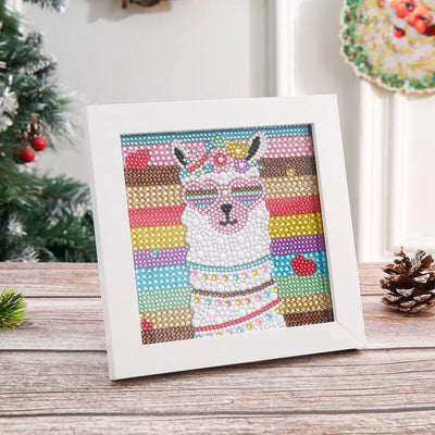 DIY Kids Llama Diamond Art Painting 15x15cm - Creative Serenity
