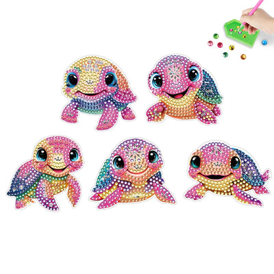 DIY Kids Turtles Diamond Art Refrigerator Magnets - Creative Serenity