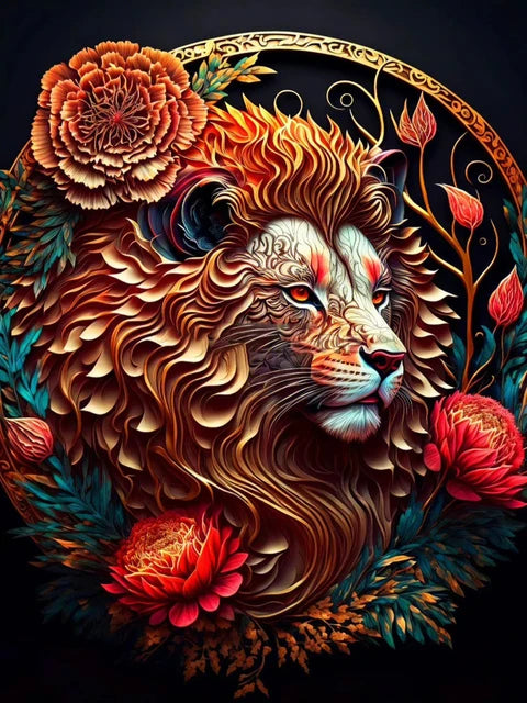 Large Lion DIY Animal Diamond Art Painting - Creative Serenity