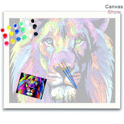 DIY Lion Digital Painting By Numbers Animal Art - Creative Serenity