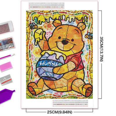 DIY Winnie The Pooh Cartoon Mosaic 5D Diamond Art Painting 30x40cm - Creative Serenity