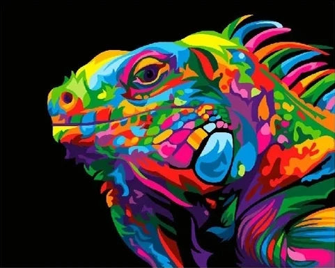 DIY Rainbow Lizard Diamond Art Painting Animals - Creative Serenity