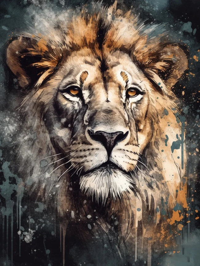 5D Lion DIY Diamond Art Painting Animals 30x40cm - Creative Serenity