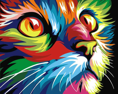 DIY Rainbow Cat Diamond Art Painting Animals - Creative Serenity