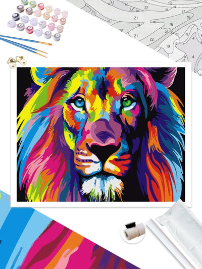 DIY Lion Digital Painting By Numbers Animal Art - Creative Serenity