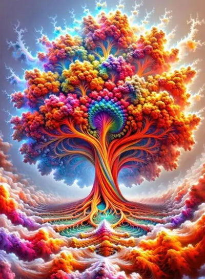 DIY Psychedelic Tree 5D Diamond Art Painting - Creative Serenity