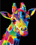 DIY Rainbow Giraffe Diamond Art Painting Animals - Creative Serenity