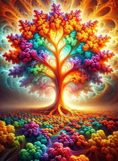 DIY Psychedelic Tree 5D Diamond Art Painting - Creative Serenity
