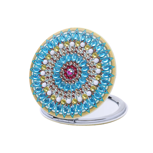 DIY Mandala Diamond Art Compact Mirror - Creative Serenity