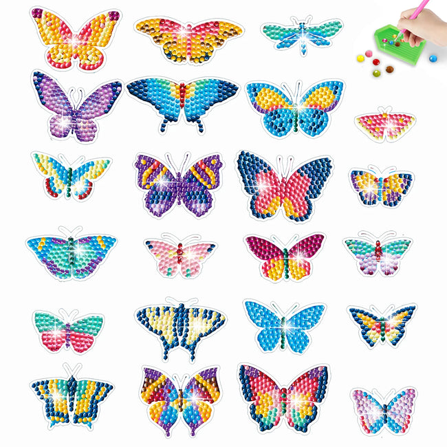 DIY Kids Butterflies Diamond Art Stickers - Creative Serenity