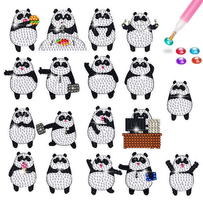 Kids Panda Bear DIY Diamond Art Animal Stickers - Creative Serenity