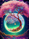 DIY Moon Tree 5D Diamond Art Painting 30x40cm - Creative Serenity