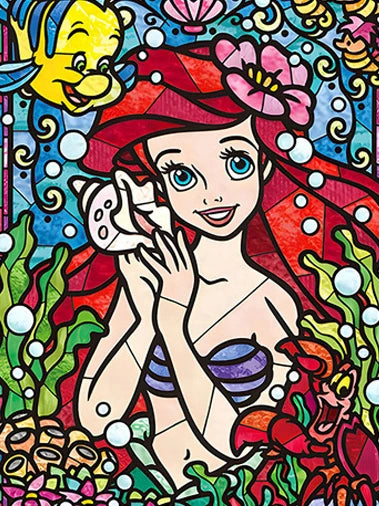 5D Ariel Diamond Mosaic Diamond Art Princess 30x40cm - Creative Serenity