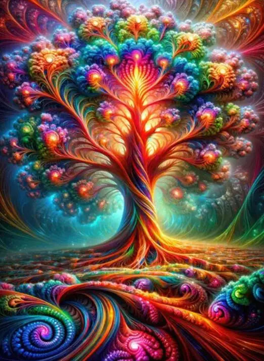DIY Psychedelic Tree 5D Diamond Art Painting - Creative Serenity