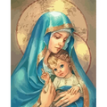 DIY Mary & Baby Jesus Oil Painting By Numbers Art - Creative Serenity
