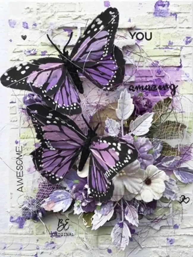 DIY Butterfly’s 5D Diamond Art Painting 30x40cm - Creative Serenity