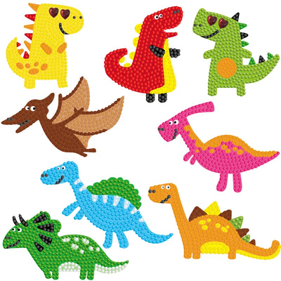 DIY Kids Dinosaur Diamond Art Stickers - Creative Serenity