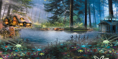 Large Forest Lake 5D DIY Diamond Art Embroidery Scenery - Creative Serenity