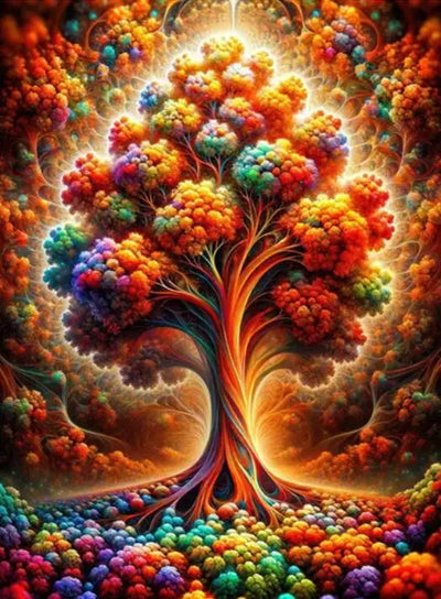 DIY Psychedelic Tree 5D Diamond Art Painting - Creative Serenity