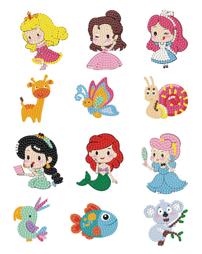 DIY Kids Princess Diamond Art Stickers - Creative Serenity