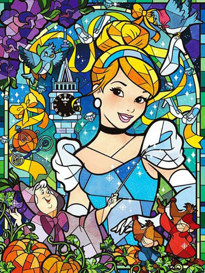 5D Cinderella Diamond Mosaic Diamond Art Princess 30x40cm - Creative Serenity