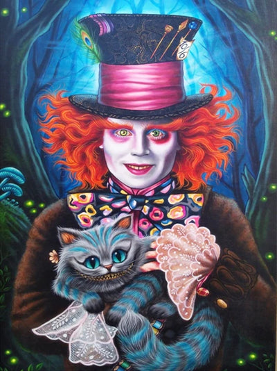 DIY Mad Hatter Painting By Numbers Oil Art - Creative Serenity