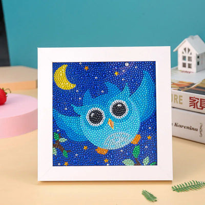 DIY Kids Owl Diamond Art Painting 15x15cm - Creative Serenity