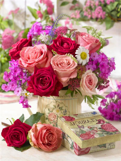 DIY Roses Flowers 5D Diamond Art Painting 30x40cm - Creative Serenity